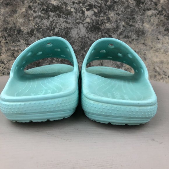 Crocs Unisex Size 8M 10W Classic Blue Open Toe Slip On Lightweight Slides 206121 - Picture 4 of 13